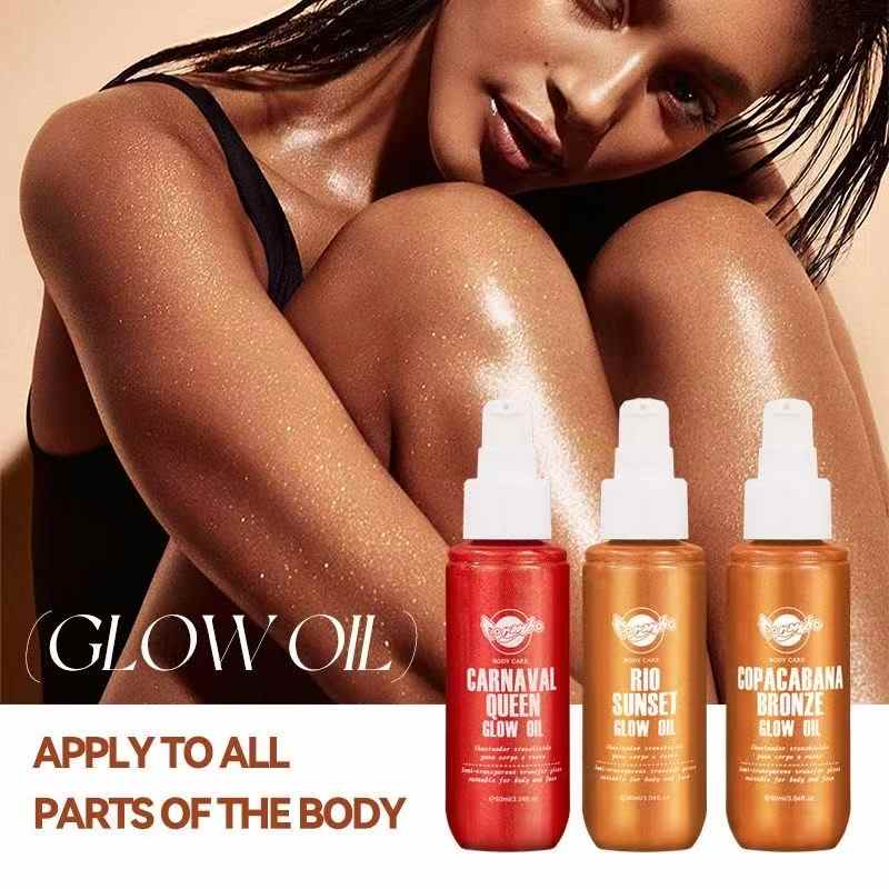 身体鎏金发光油 跨境热卖款 面部/锁骨/腿妆效提亮  巴西风情闪耀妆效 多色可选