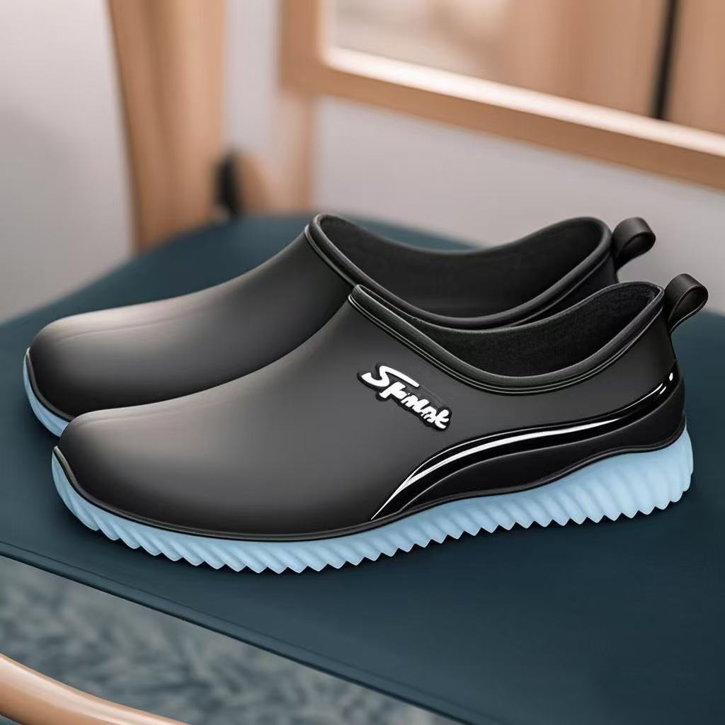 fashion rain boots women's outdoor walking non-slip short rain shoes rubber boots short rain boots car wash shopping kitchen shoes rubber shoes undefined