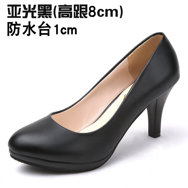 comfortable work shoes work shoes formal wear etiquette interview shoes women's shoes small leather shoes pumps mid heel autumn black shoes spring undefined