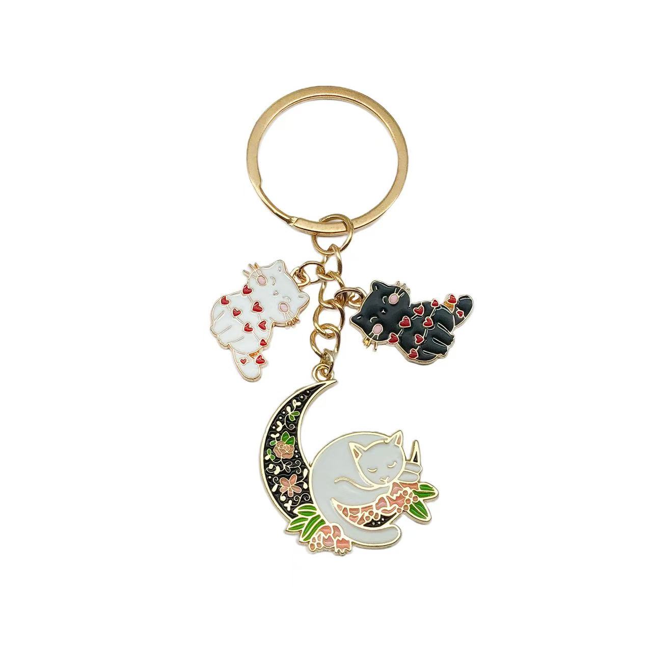 Creative diy accessories for cats and dogs, custom logo diamond keychain pendants, flat keychain jewelry pendants, fashionable, creative and versatile gifts detail image 9