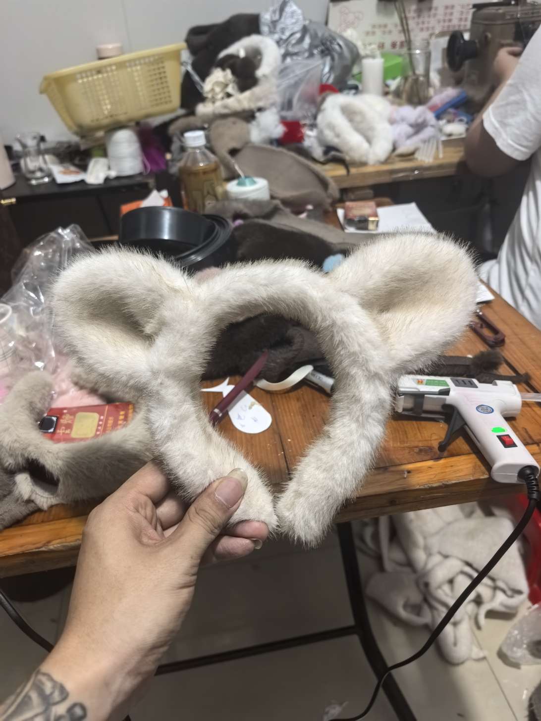 Big ears Cloud hair band, Korean-style patchwork hair accessory, headwear, hair clip, fashionable and versatile, simple hair band accessory, hair band Item Picture