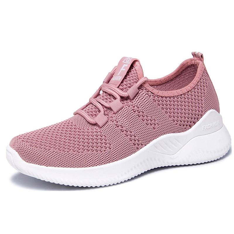 women's shoes cross-border large size temu women's shoes women's casual shoes breathable flying woven pumps all-match solid color sneakers women undefined