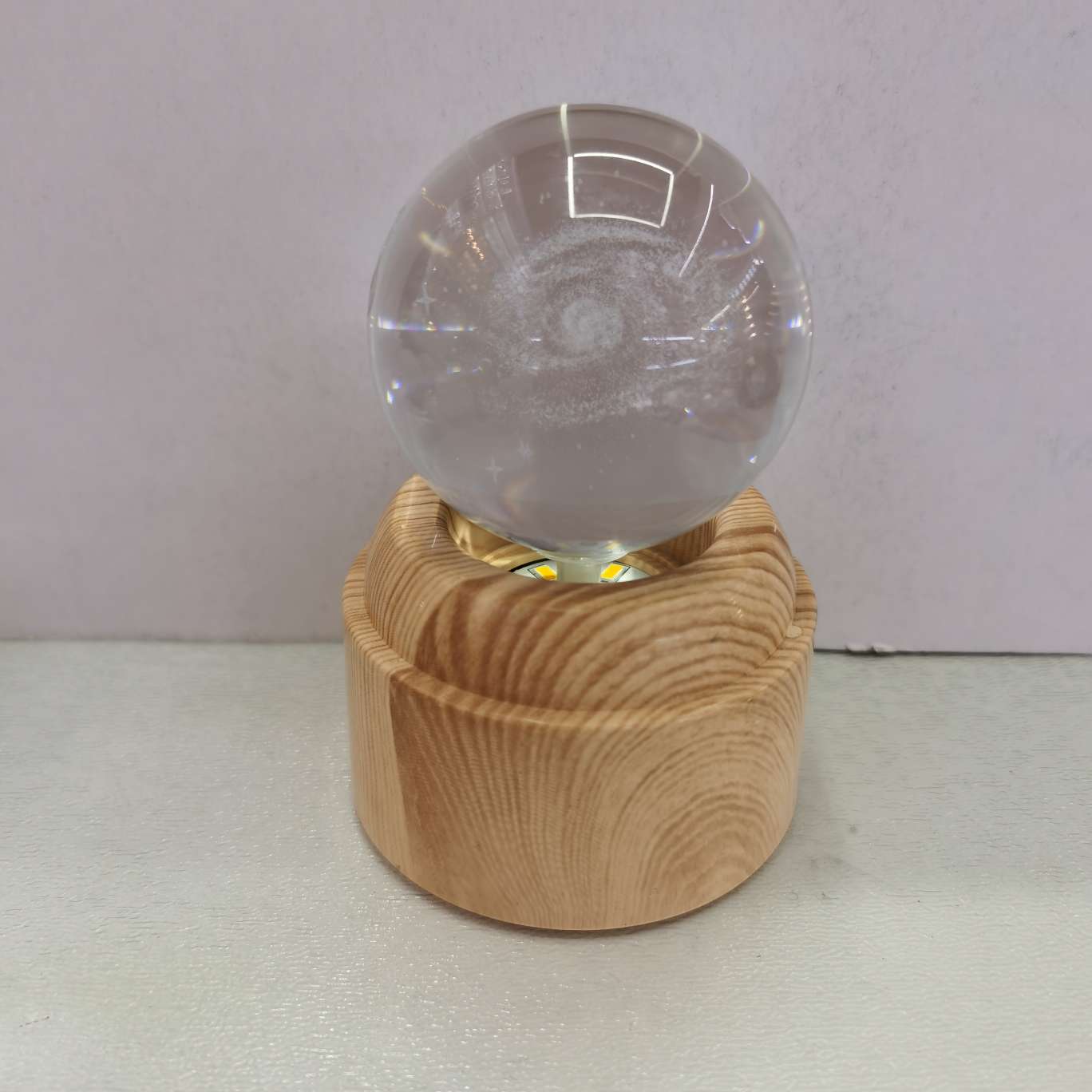 水晶玻璃工艺品创意情人节礼物旋转底座led灯小夜灯装饰品创意礼品情人节礼品精选