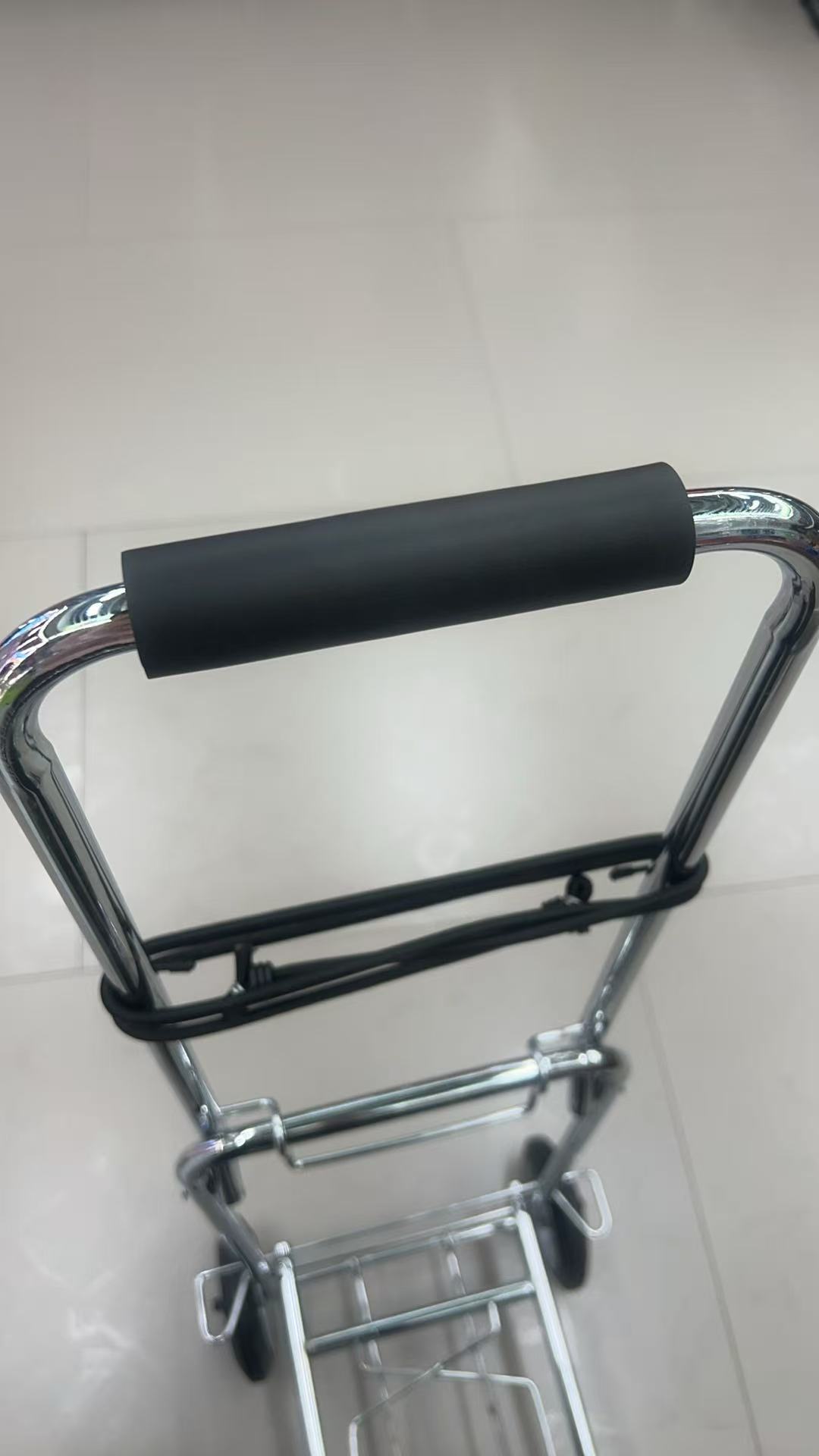 Folding iron wheel electroplating logistics trolley, small trolley, portable electroplating lightweight trolley, multi-functional outdoor iron wheel trolley, small trolley Specification drawing