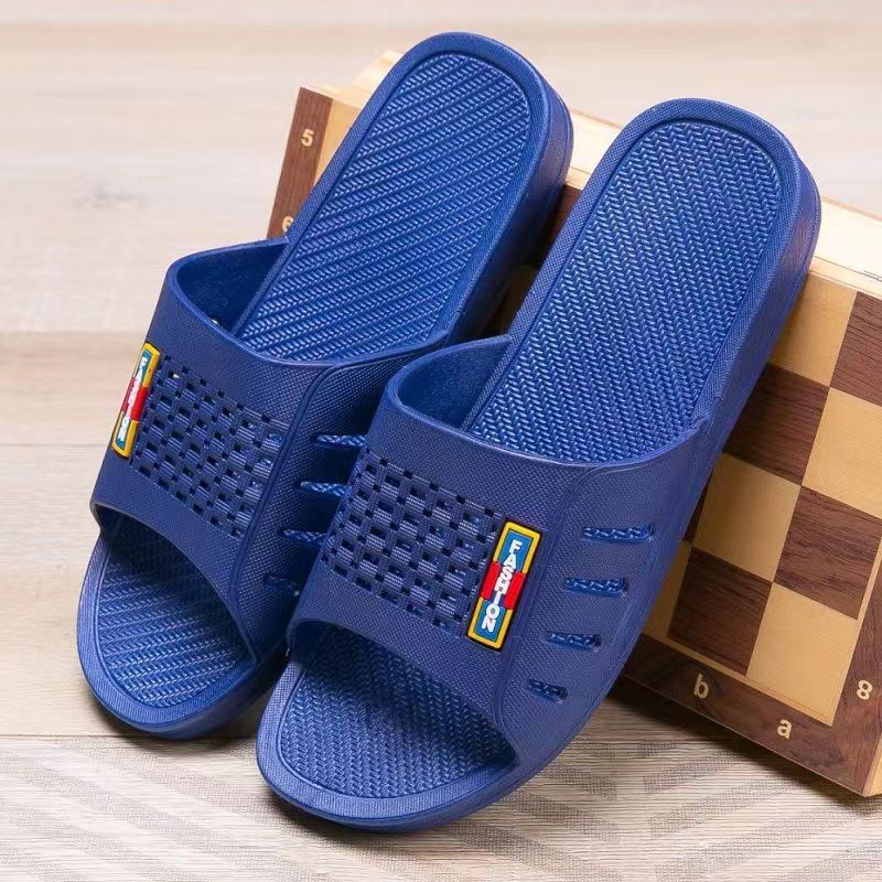 men's slippers summer non-slip thick bottom wear-resistant indoor sandals stall running capacity hotel bath pvc slippers batch Specification drawing