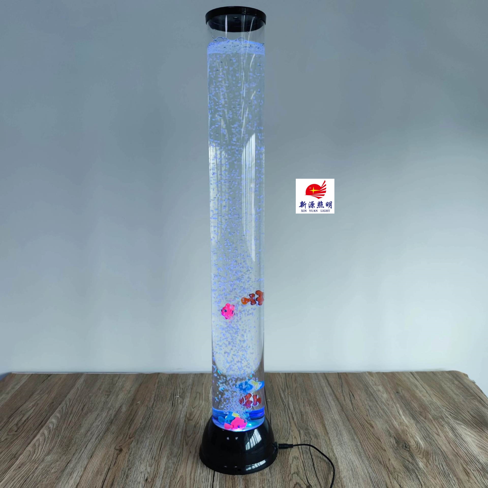 Creative bestsellers: LED bubble tube floor lamp, seven-color RGB color-changing water column lamp, simulated fish lamp, indoor decoration night light