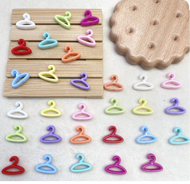 Acrylic solid color ab color-coated clothes hanger /diy mobile phone chain keychain bag hanging decorative material loose beads pic 1