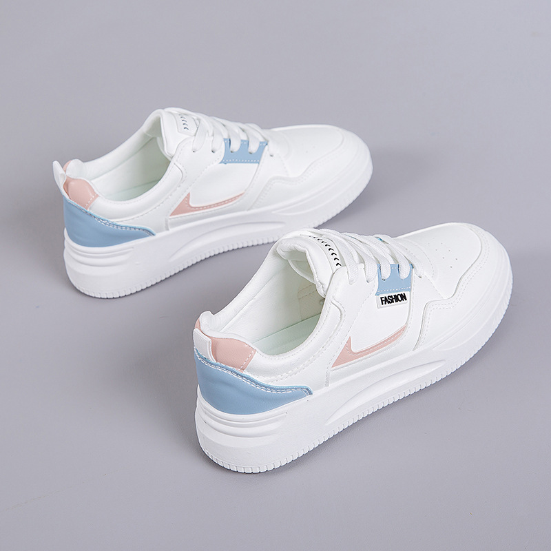 2025 hot spring and autumn light white shoes leather heighten soft bottom women's breathable platform sports casual shoes for women undefined