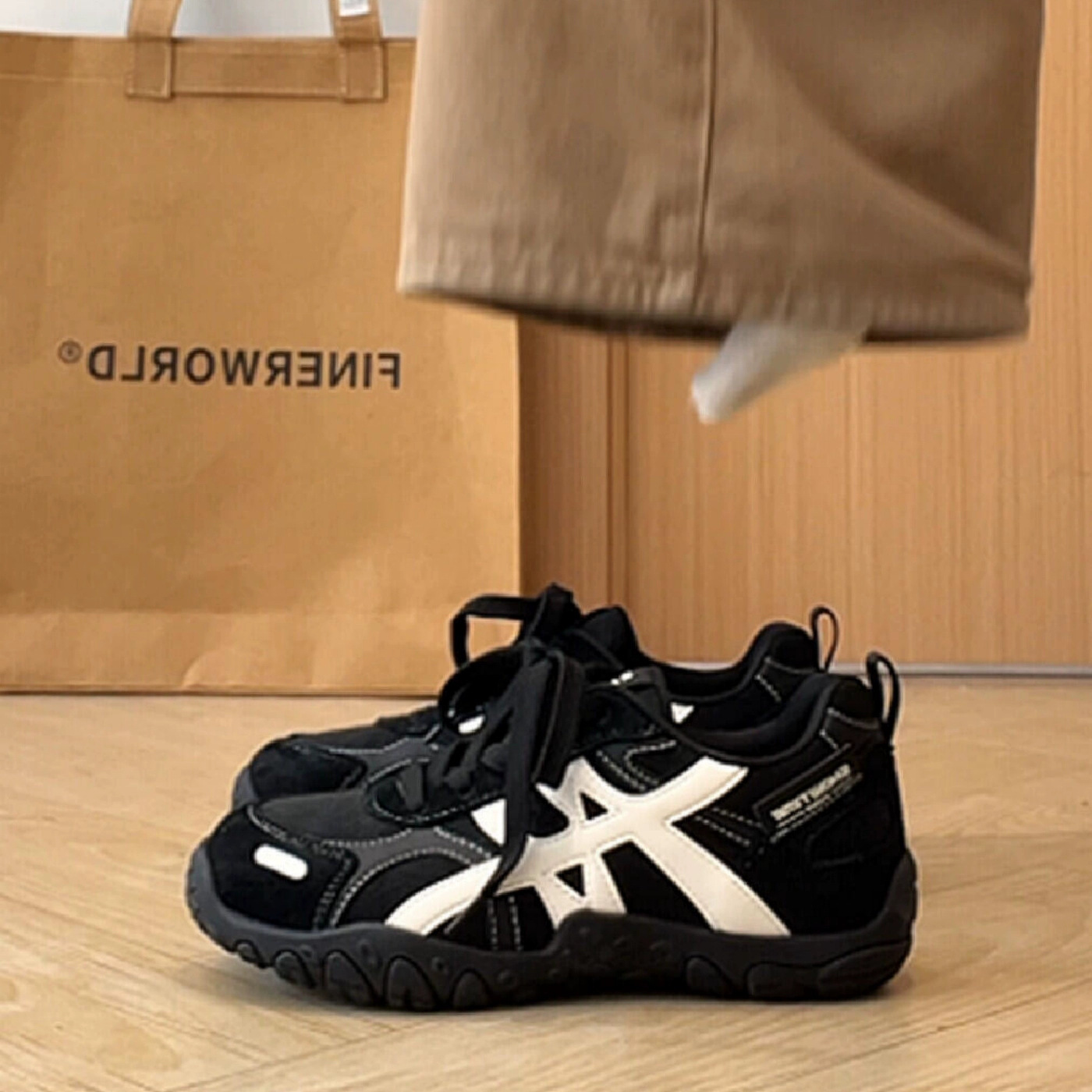 cowhide version ~ thick bottom color matching forrest gump training shoes for women 2025 autumn new breathable sports casual borad shoes Specification drawing