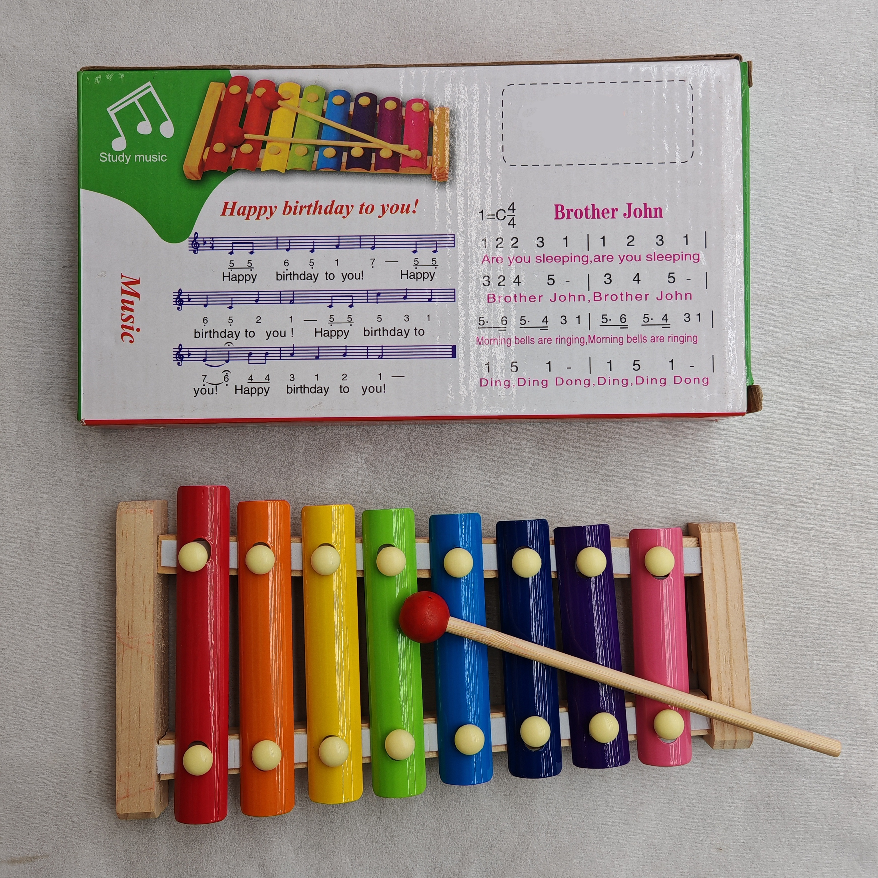 The eight-tone zither, children's hand-struck zither, xylophone, baby toys, Orff percussion instruments, educational and educational music toys Item Picture