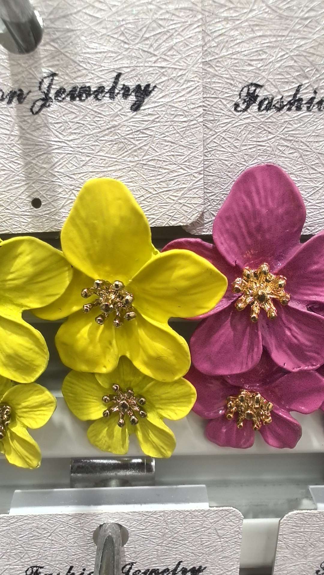 爆款合金太阳花 树叶款电镀金色银色耳饰耳钉详情图3