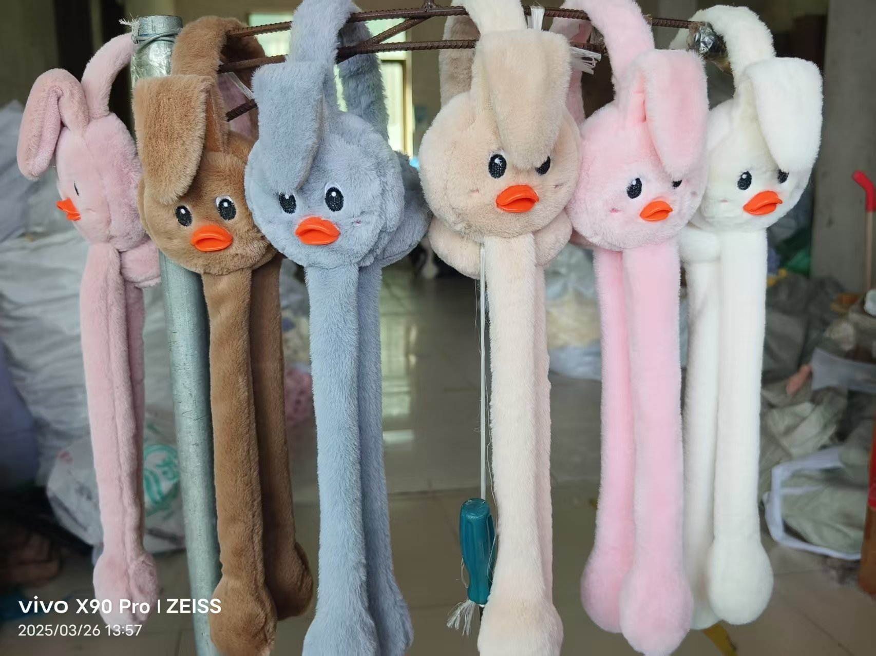 The plush toy is a cute Korean-style rabbit with ears that can move. The ear-protecting plush doll chair is warm, comfortable and has a cute design Application Scenario