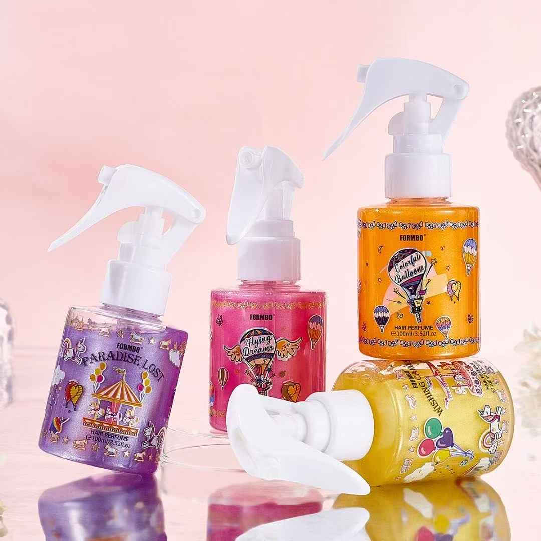 Cross-border blast perfume spray rainbow tema multi sabor opcional larga duración fragancia frutal cabello cuerpo ropa universal suavizado cabello larga duración dejar fragancia desodorante perfumado