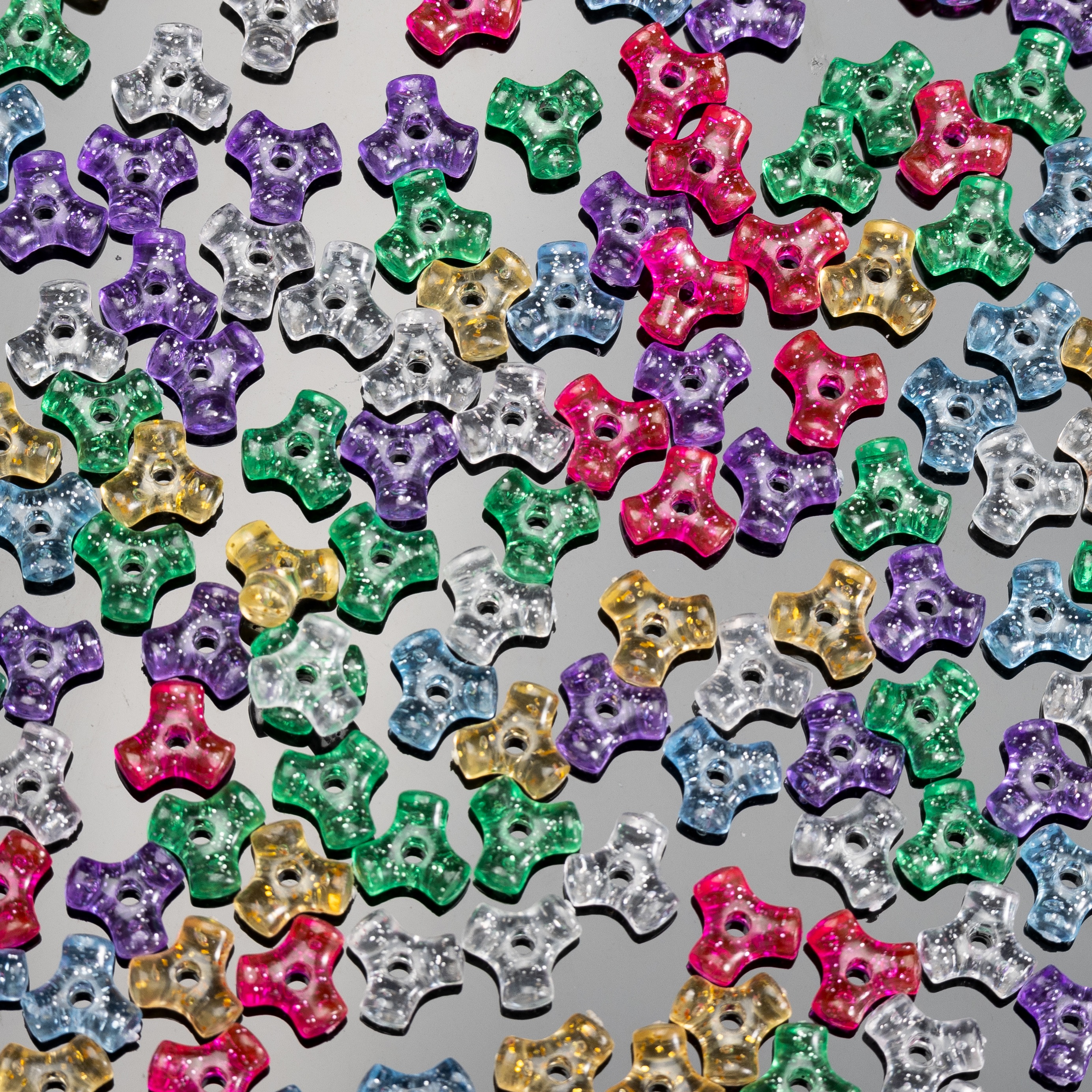 三角骨头珠透明混色亚克力珠子饰品配件散珠串珠详情5