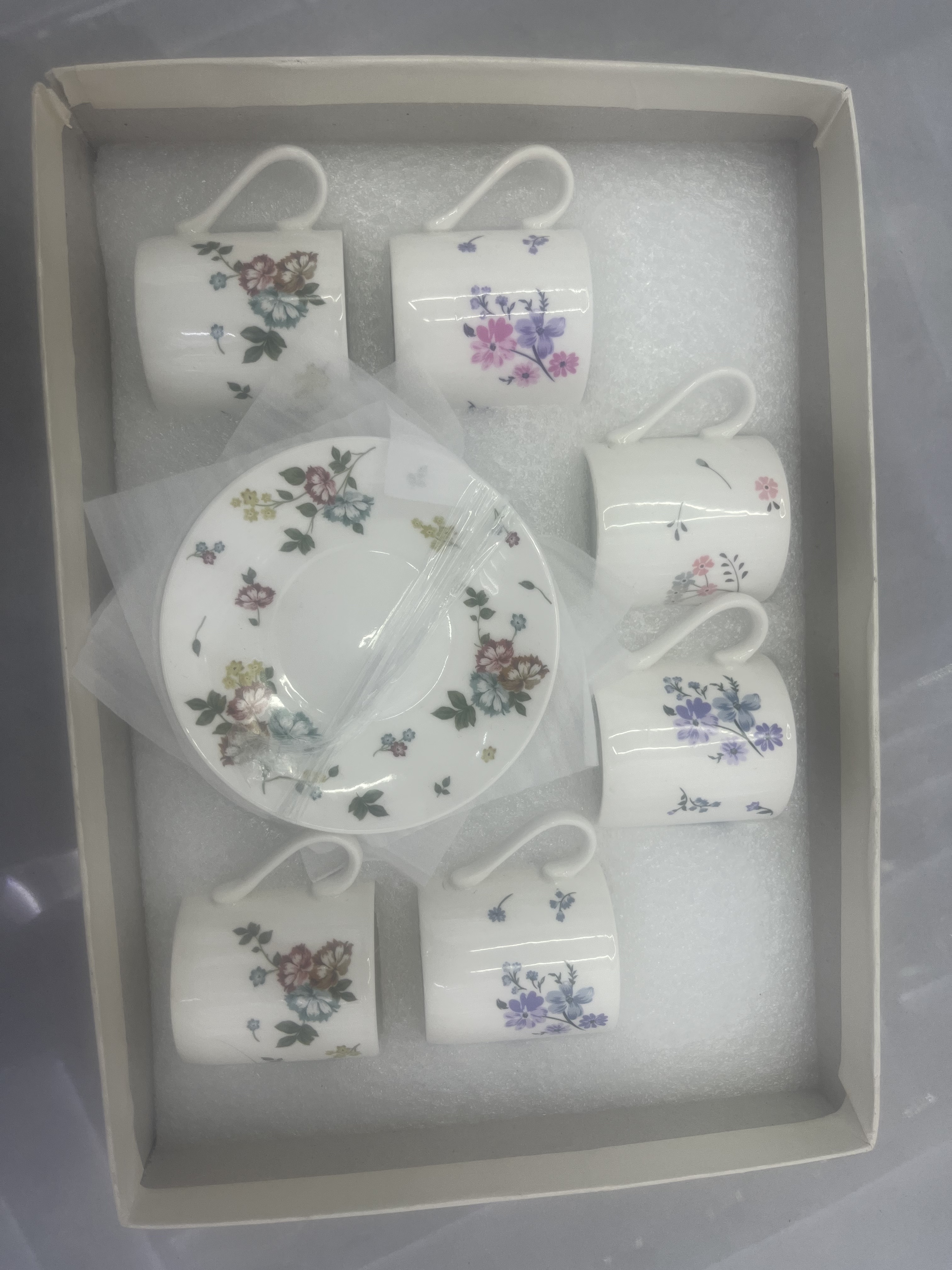 6杯6碟咖啡杯茶杯套装0白底实物图