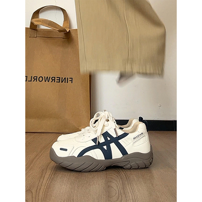 cowhide version ~ thick bottom color matching forrest gump training shoes for women 2025 autumn new breathable sports casual borad shoes undefined