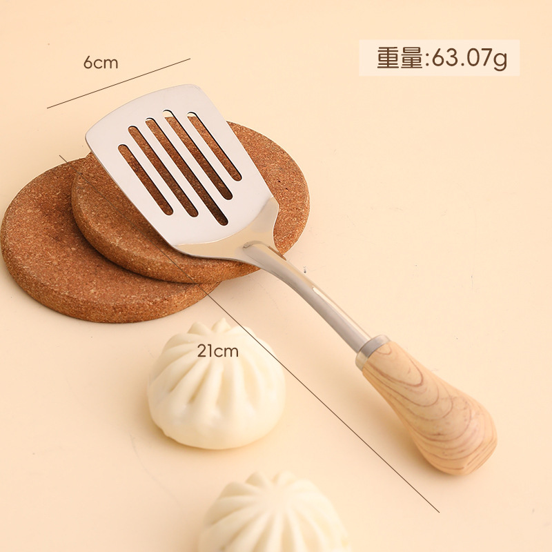 锅铲套装全套不锈钢家用汤勺漏勺食品级加厚炒菜铲子煎铲捞勺厨具 白底实物图