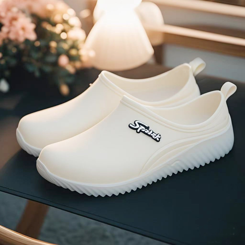 fashion rain boots women's outdoor walking non-slip short rain shoes rubber boots short rain boots car wash shopping kitchen shoes rubber shoes Item Picture