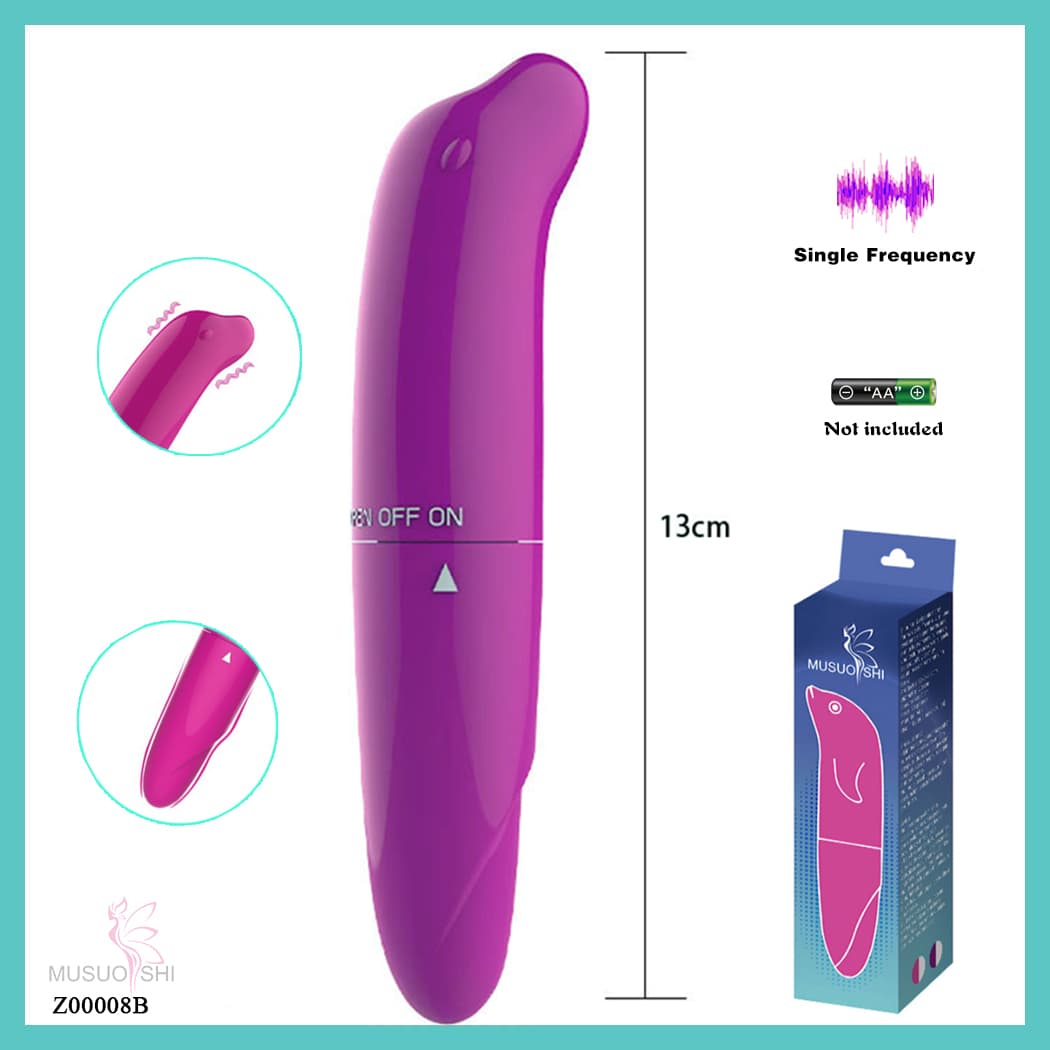 Z00008B  Hot Sale Vibration G Spot Vibrator Remote Vibrator Sex Toy for Women Purple Vibrator 13cm - Single Frequency, Battery Operated thumbnail