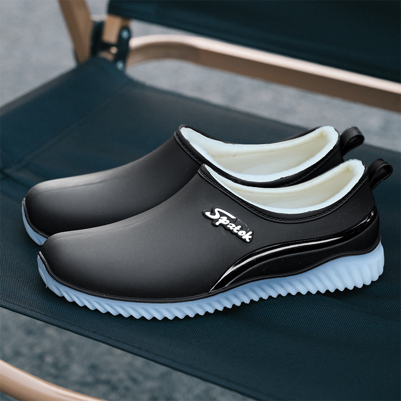 fashion rain boots women's outdoor walking non-slip short rain shoes rubber boots short rain boots car wash shopping kitchen shoes rubber shoes undefined