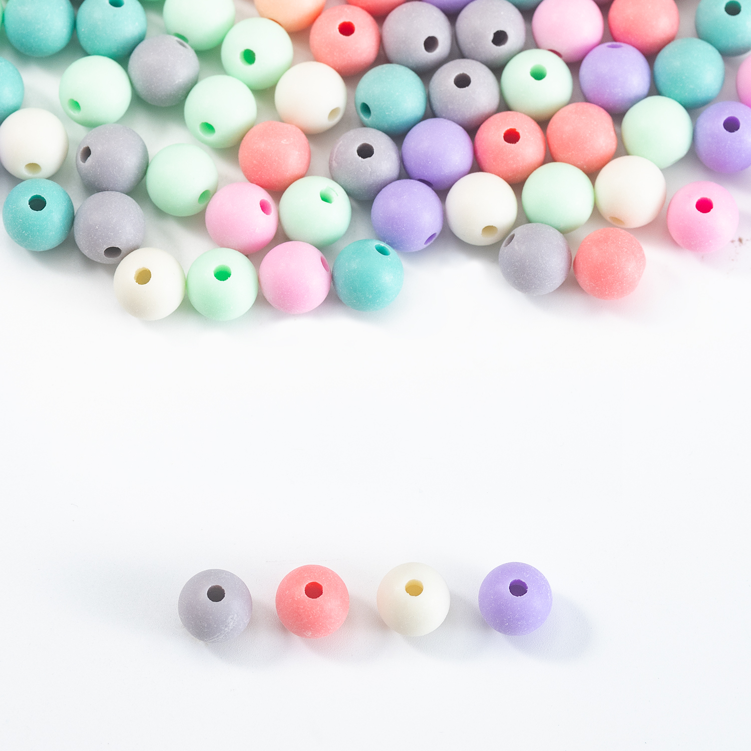 亚克力10MM圆珠磨砂哑光珠 DIY饰品配件 手链项链串珠散珠 工厂直销细节图