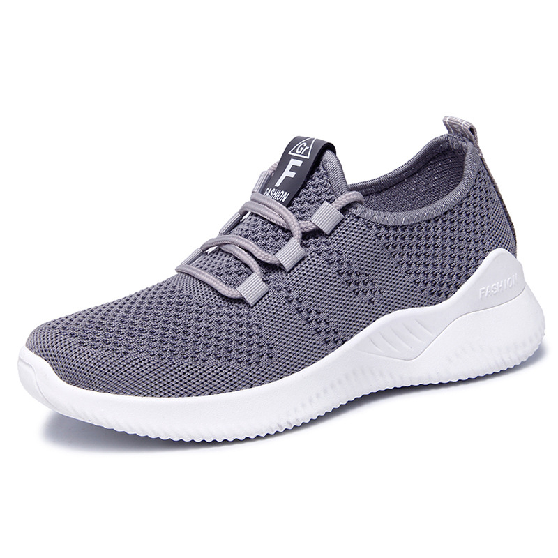 women's shoes cross-border large size temu women's shoes women's casual shoes breathable flying woven pumps all-match solid color sneakers women undefined