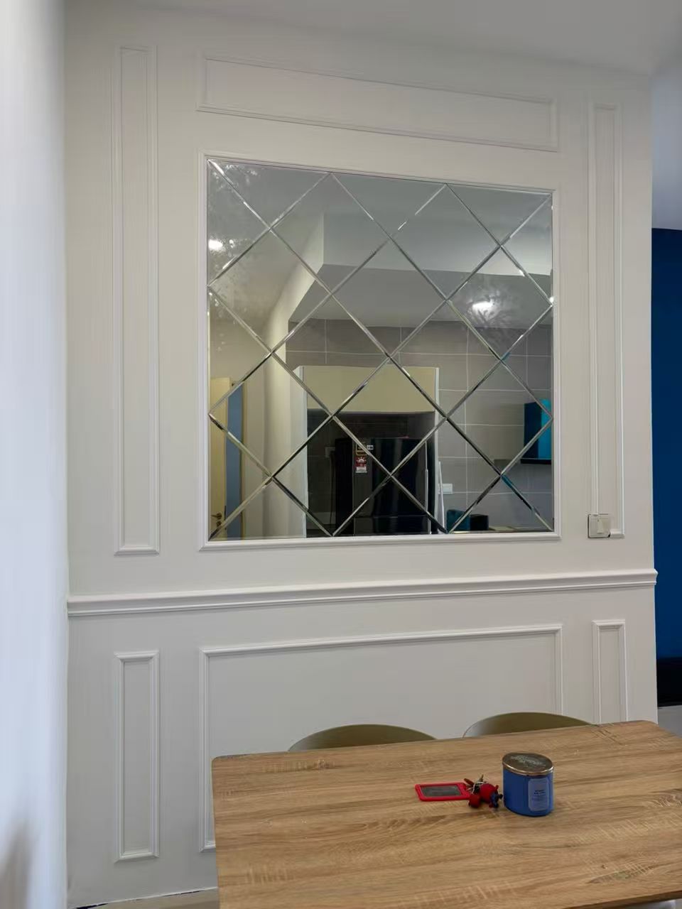 300*300 正方形玻璃马赛克背景墙贴 200*300菱形可定做