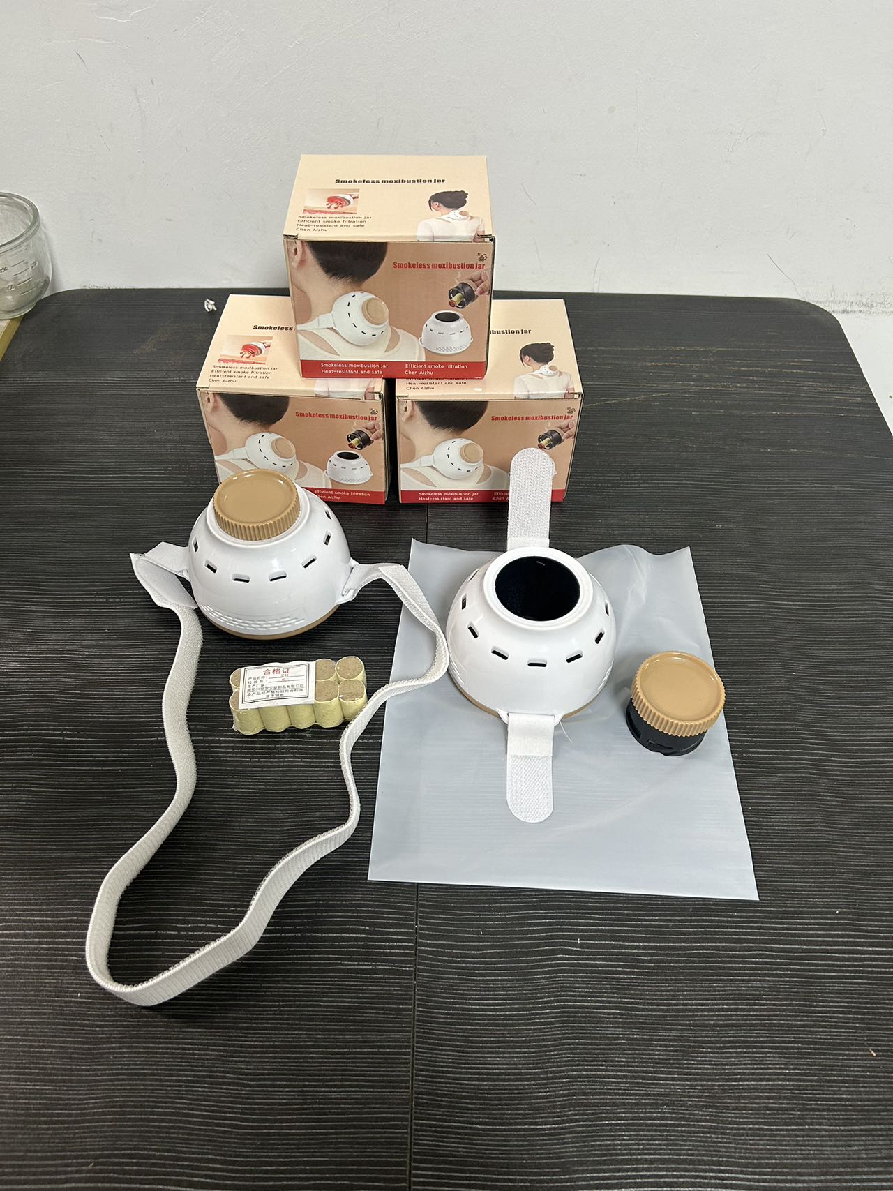 新款艾灸盒古法养生滤烟艾灸仪弹性绑带魔术贴除湿寒艾灸器经络疏通能量养生仪