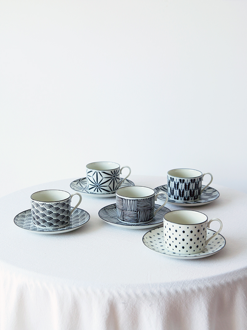 Komon Modern Japanese Coffee Cup set details Picture