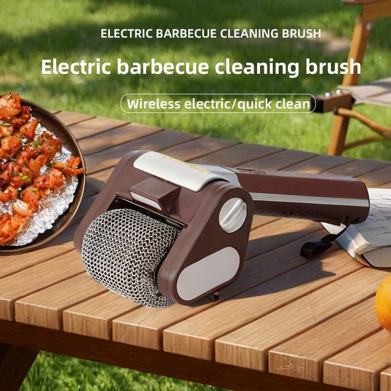 Barbecue cleaning brush, electric rechargeable brush, no-wash, brushless, rotating barbecue brush Application Scenario