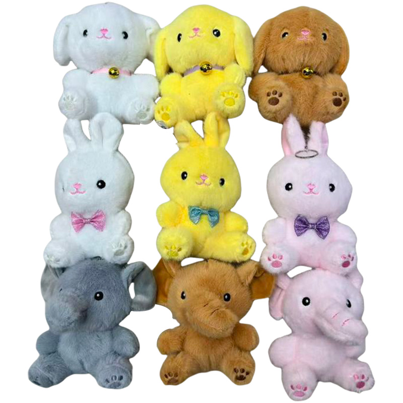 Juguete de peluche lindo conejo oso perro mascota juguete de peluche animal muñeca de recuerdo colgante de perimetro de dibujos animados colgante de peluche llavero muppet colgante adorable decoración clip de regalo máquina de muñeca fábrica venta directa Item Picture