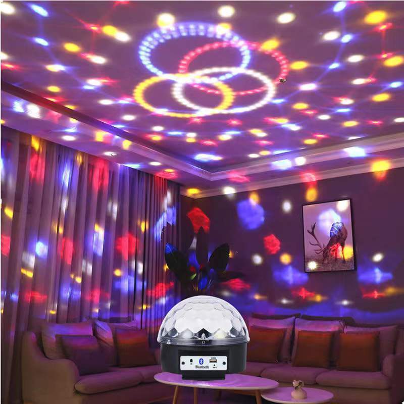 Bluetooth Big Magic ball, Bluetooth speaker, small speaker, seven-color rotating color light, subwoofer, high sound quality, ktv dancing light, atmosphere light, seven-color electronic detail image 2