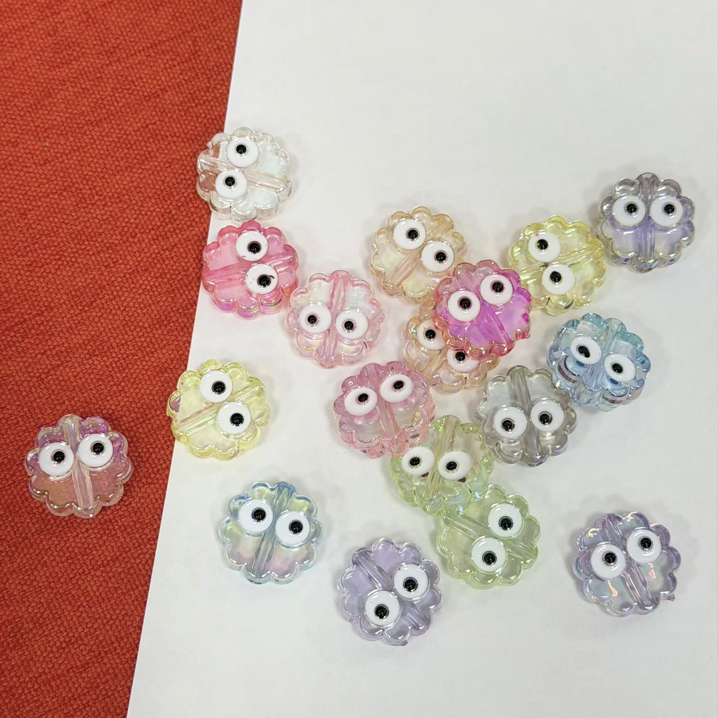 diy acrylic transparent oil-dropping coal balls/mobile phone chains, keychains, bags, pendants, accessories, materials, loose beads details Picture