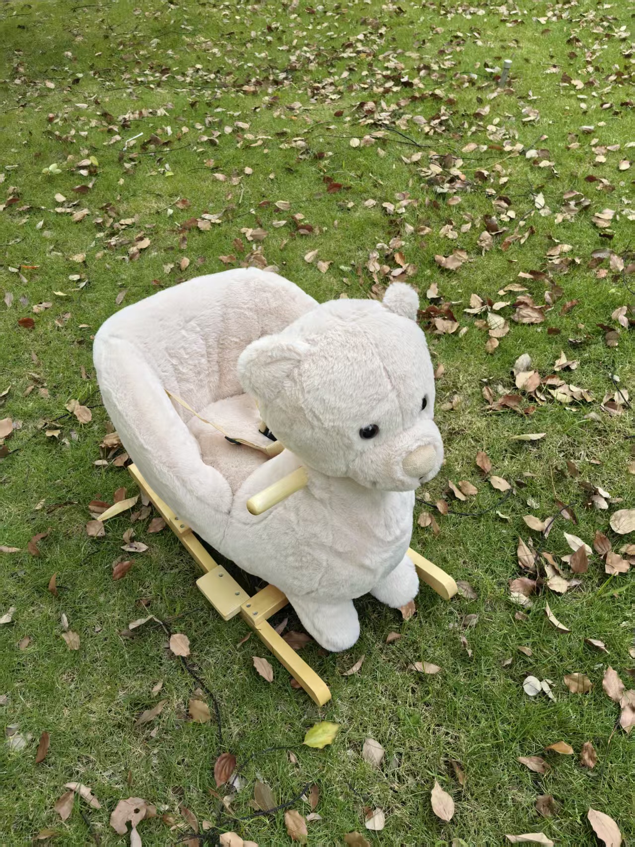 新款宝宝摇摇椅超柔安抚毛绒面料防侧翻哄睡神器育儿好物适合7个月到3岁解放新手爸妈双手礼物玩具车