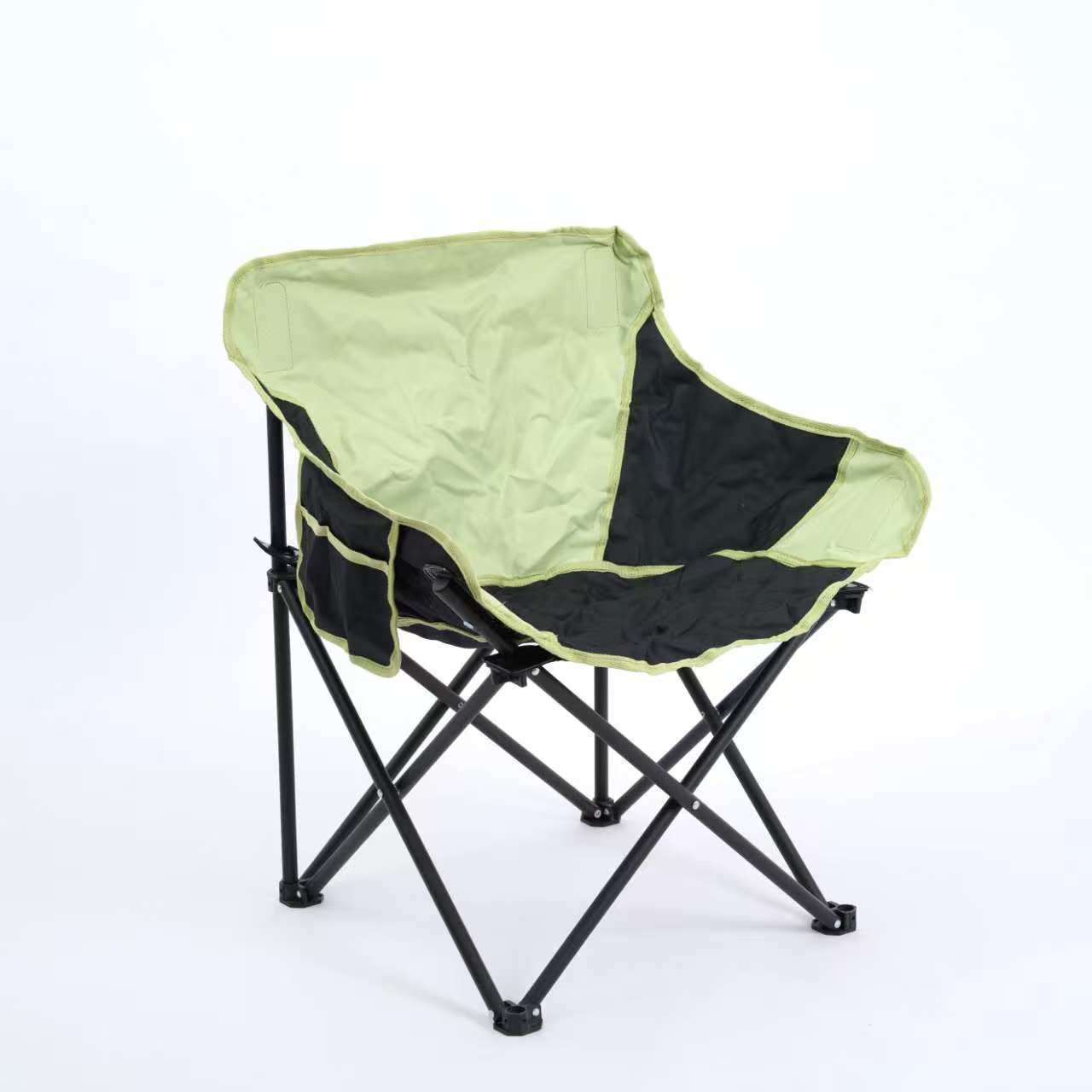 户外折叠椅牛津布便携靠背跨境露营垂钓懒人休闲拼色月亮椅批发详情图4