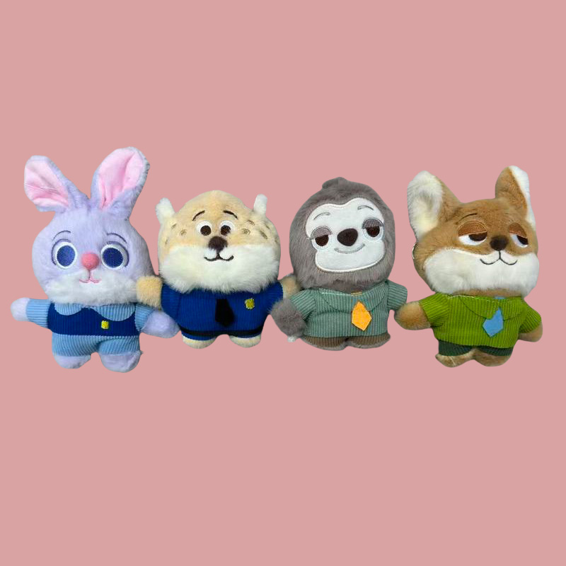 疯狂动物城吉祥物动物毛绒玩具纪念品玩偶卡通周边挂件毛绒公仔挂件钥匙扣布偶挂件可爱装饰礼物夹娃娃机厂家直销