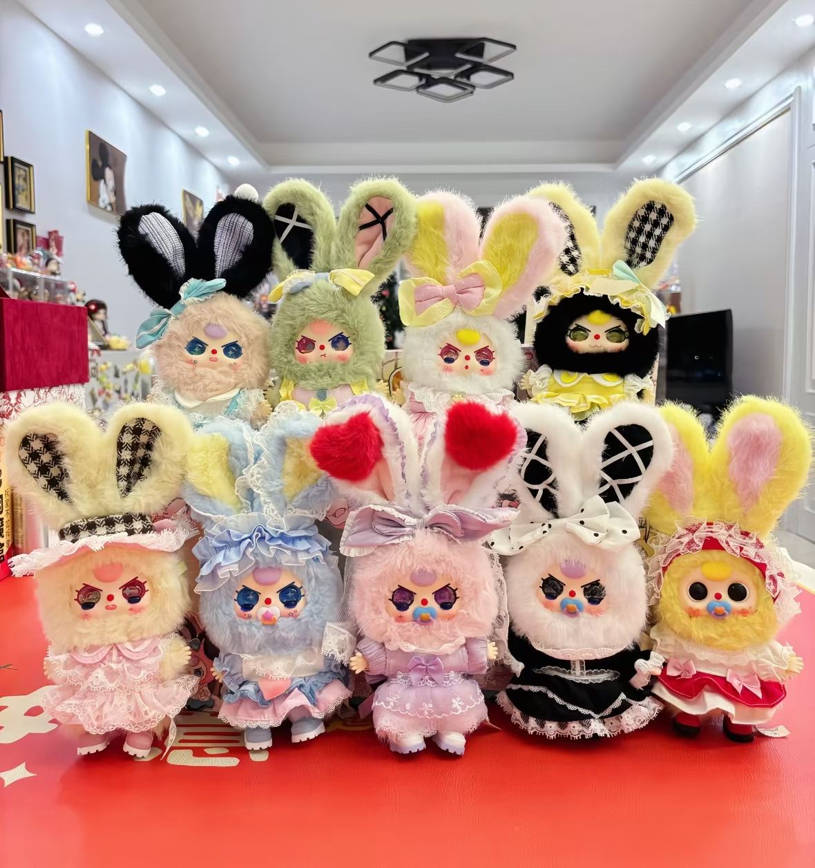 This is a genuine plush vinyl doll from the Lolita series. It's a cute and high-end Lolita-style plush vinyl toy detail image 6