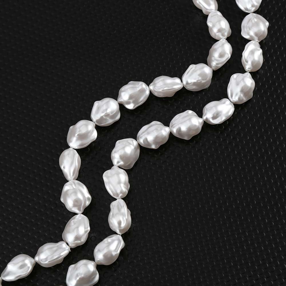 【 Large-sized Baroque Plastic Pearls 】 Special-shaped imitation pearl DIY material high-quality strong luster accessories suitable for earrings, pendants, necklaces, jewelry processing and wholesale, ABS plastic high-brightness pearls Application Scenario