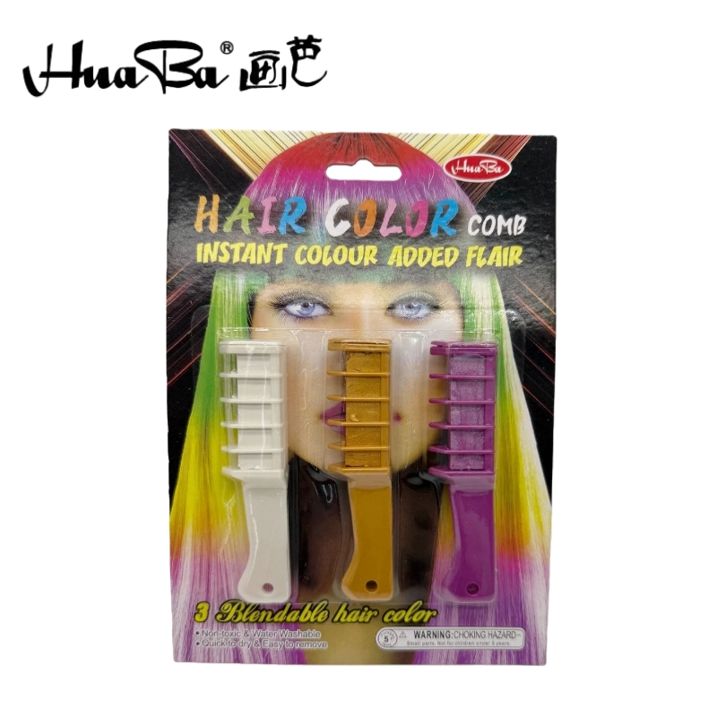 画芭Huaba 跨境一次性染发梳 hair comb 染发棒炫彩棒 dye hair美发染发剂（S003）详情2