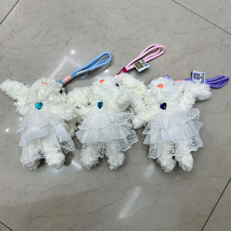 Princess dress, rabbit mascot, animal plush toys, souvenirs, dolls, cartoon accessories, pendants, plush figurines, keychains, cloth dolls, cute decorations, gifts, claw machine factory direct sales details Picture