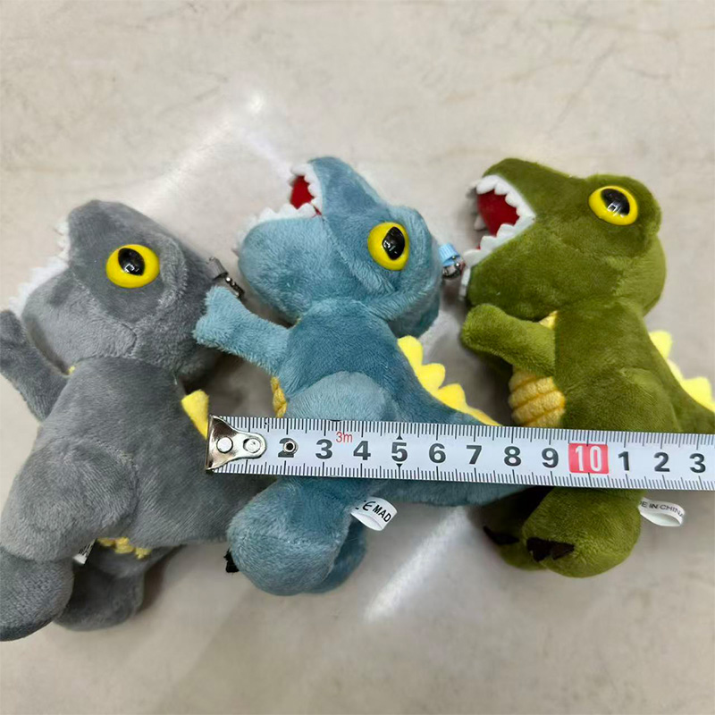 Tricolor big broken tolls dinosaurio mascota animal peluche muñeca de recuerdo colgante de perimetro de dibujos animados colgante de peluche llavero muppet colgante adorable decoración clip de regalo máquina de muñeca fábrica venta directa Application Scenario