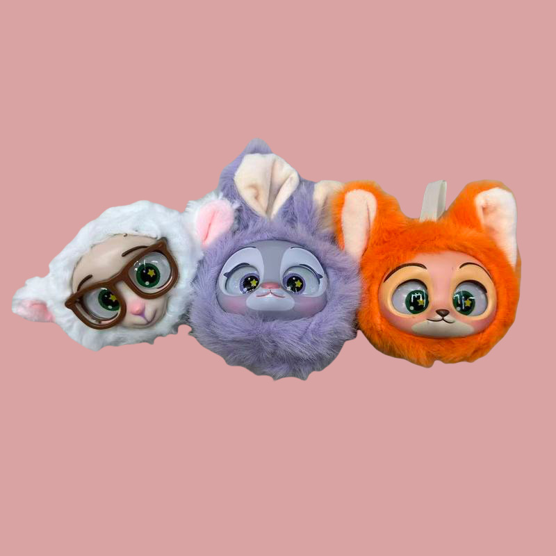 搪胶狐狸头疯狂动物城吉祥物动物毛绒玩具纪念品玩偶卡通周边挂件毛绒公仔挂件钥匙扣布偶挂件可爱装饰礼物夹娃娃机厂家直销