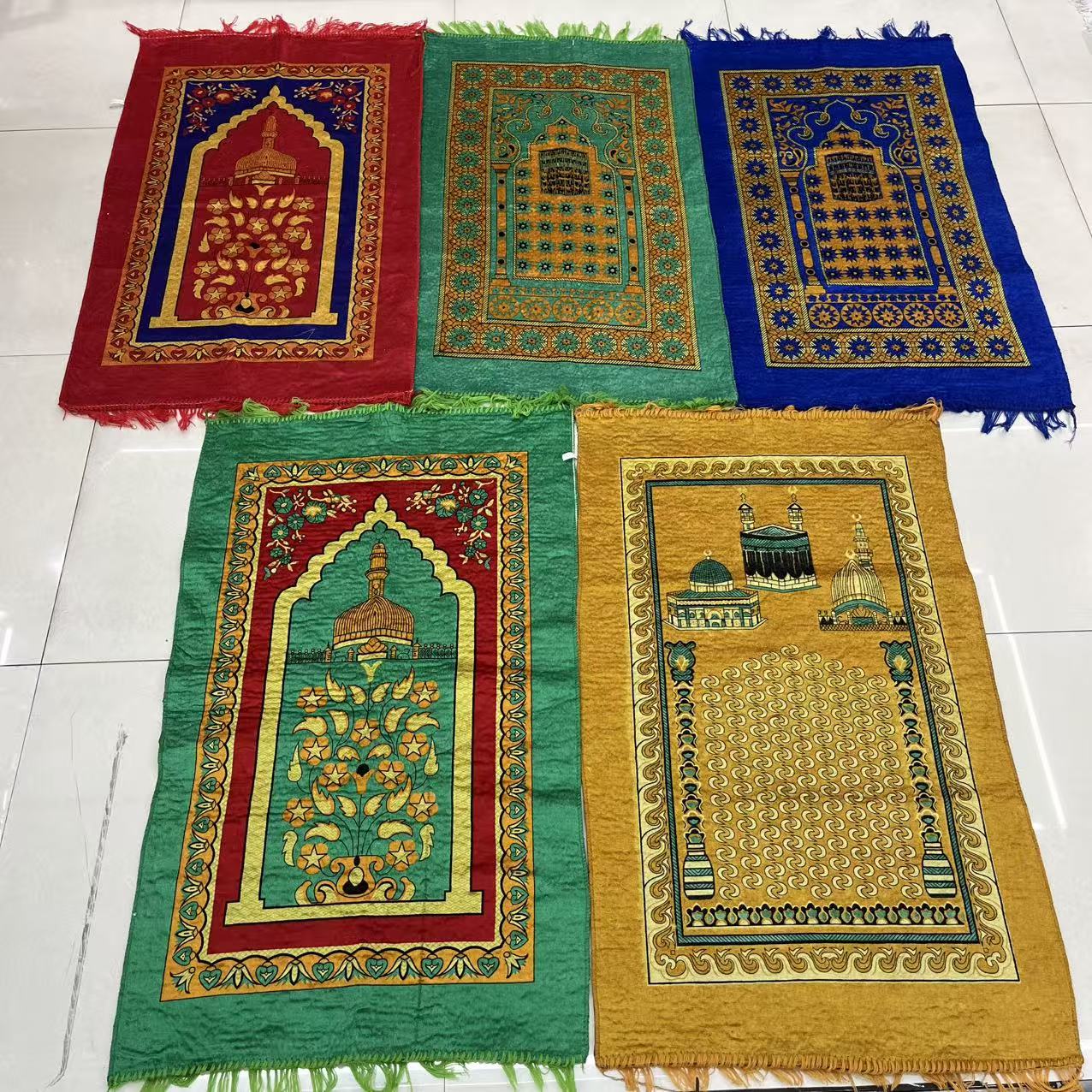 亚马逊跨境礼拜毯地毯客厅祈祷毯祷告毯复合印花地毯携带方便祷告垫