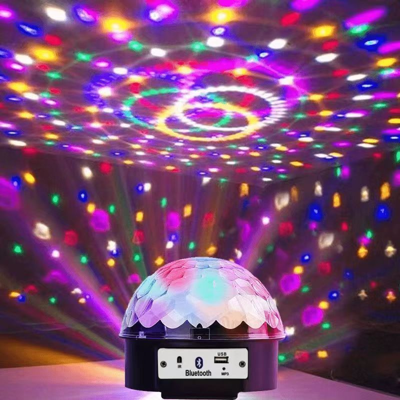 Bluetooth Big Magic ball, Bluetooth speaker, small speaker, seven-color rotating color light, subwoofer, high sound quality, ktv dancing light, atmosphere light, seven-color electronic detail image 1