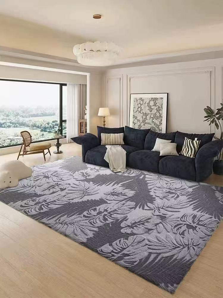 阳离子舒棉绒地毯家用防滑易打理轻奢地垫现代简约客厅地毯大面积满铺详情1