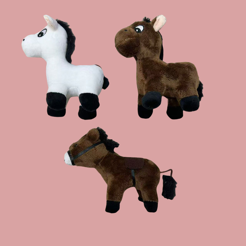 马年纪念品吉祥物动物毛绒玩具纪念品玩偶卡通周边挂件毛绒公仔挂件钥匙扣布偶挂件可爱装饰礼物夹娃娃机厂家直销