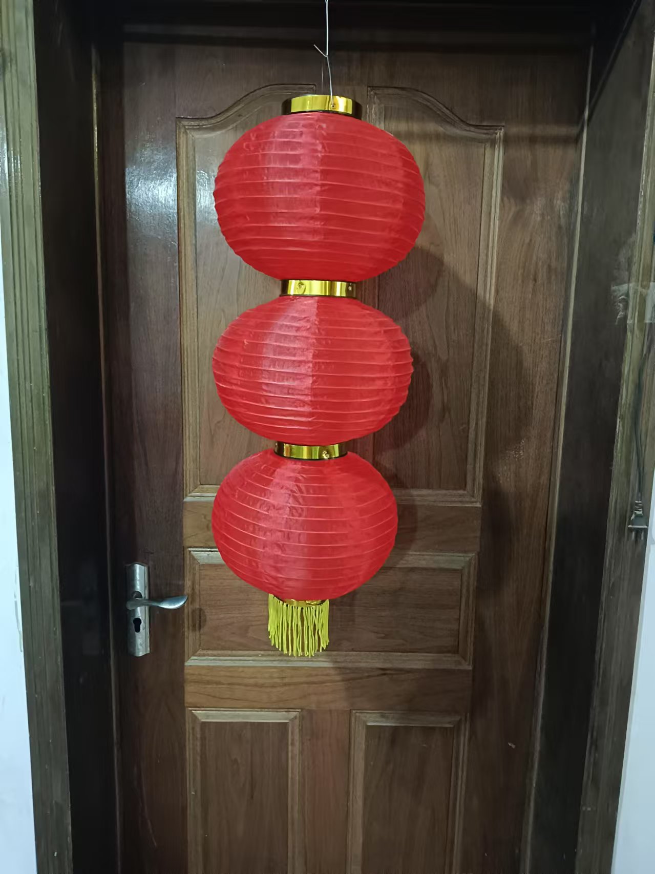 红色彩纸电子灯笼挂件 纸制灯笼 节日装饰用品