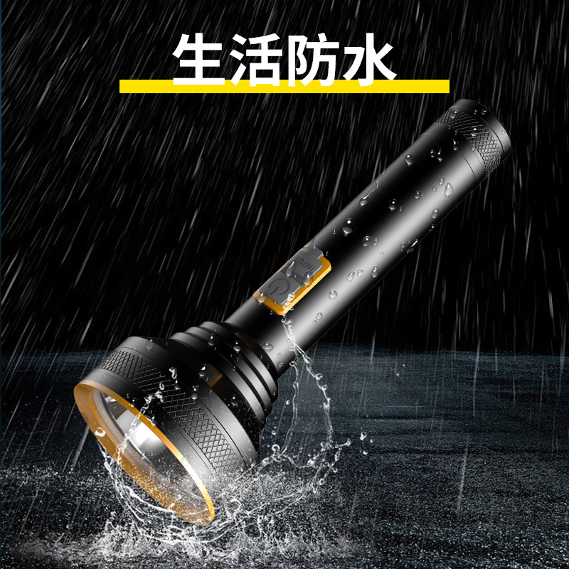 X123充电铝合金手电筒强光手电筒便携手握家用户外电筒详情图2