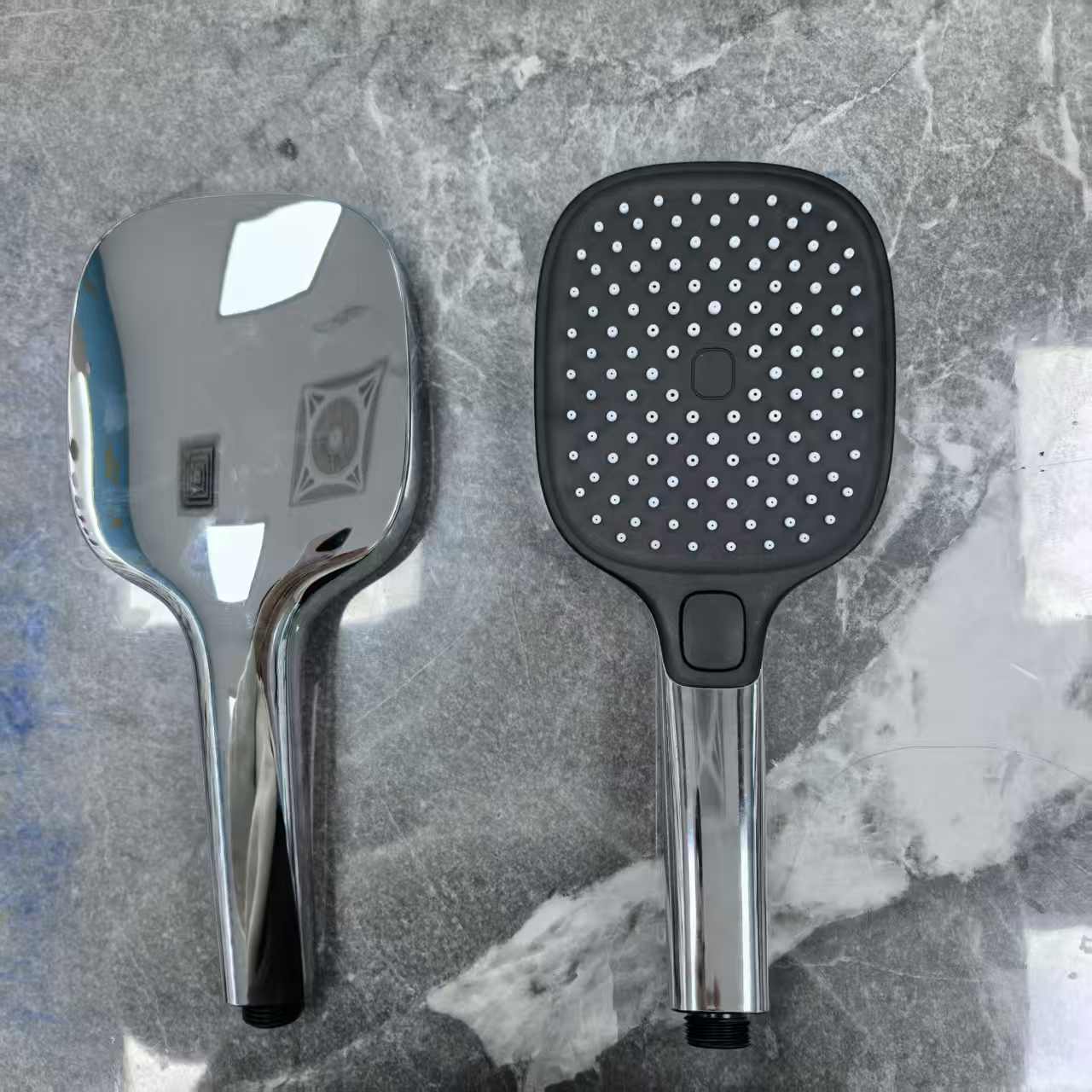 RR-HS127 Black-faced key electroplated showerhead full figure