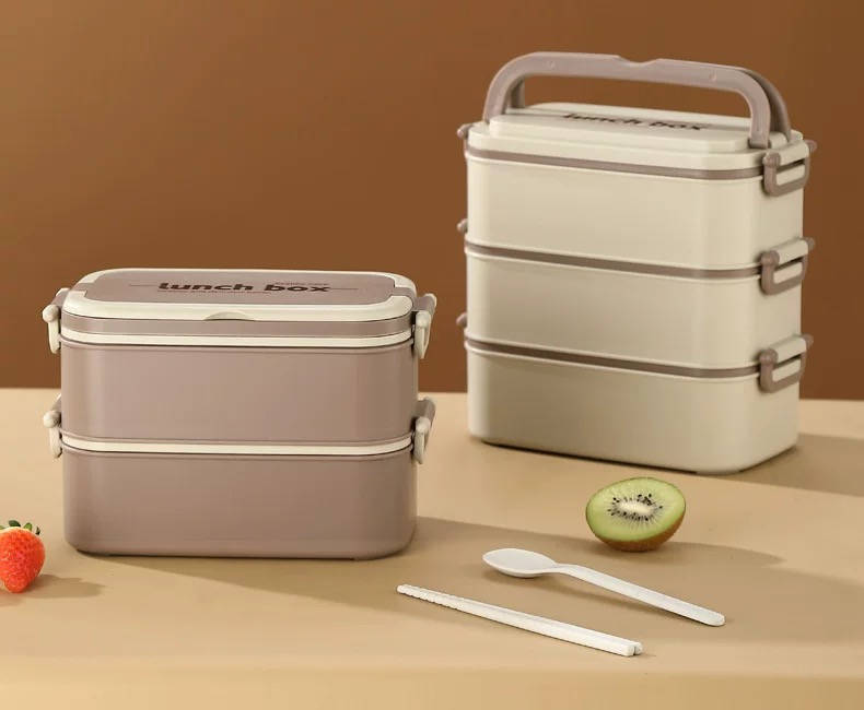 Stainless steel extra-long and large-capacity insulated lunch boxes can be heated in a microwave oven. Office lunch boxes and student lunch boxes Item Picture